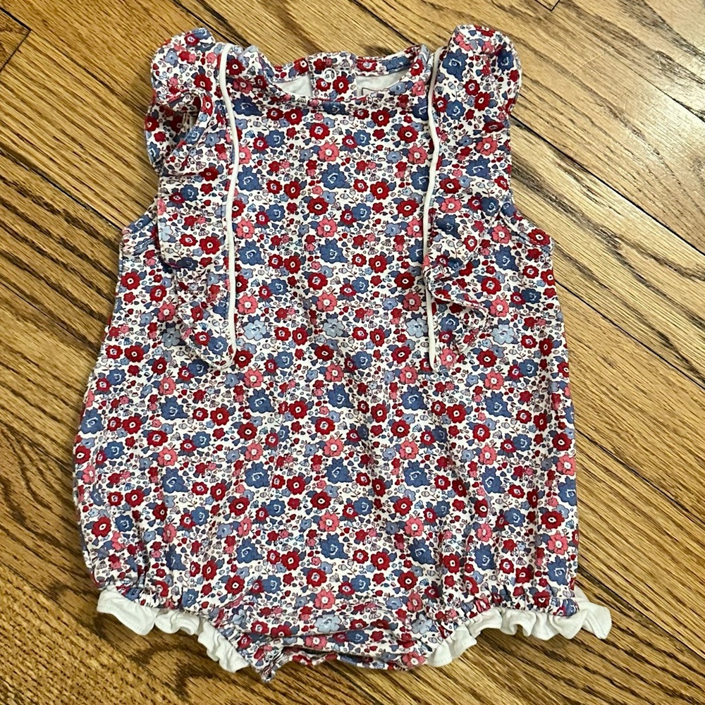 Lila and Hayes Mae Floral Bubble, Size 9-12 months